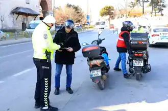 Edirne'de Motosiklet Sürücülerine Ceza Yağmuru